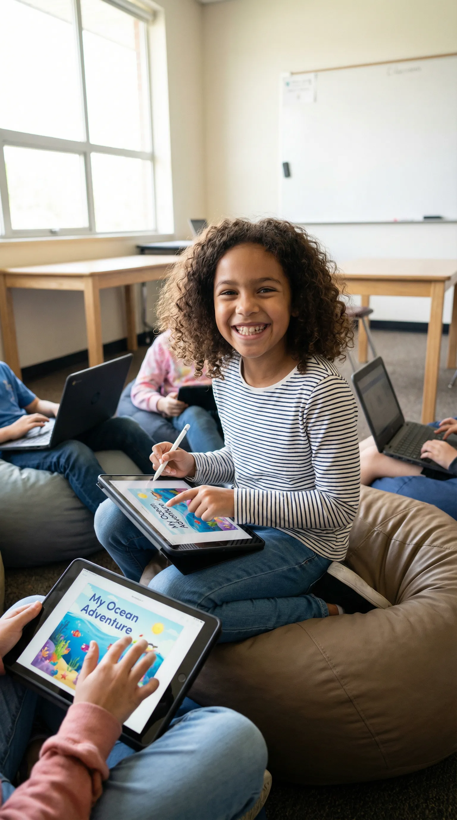 child digital learning stage